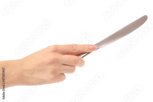 Table-knife in hand