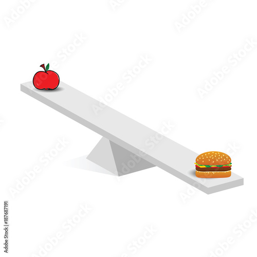 food on teeter illustration