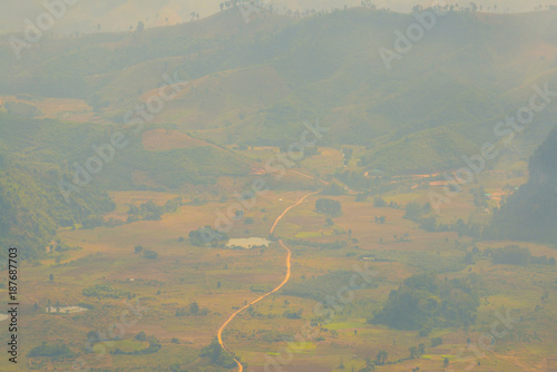 Top View of Country Village at Phu Chi Fa View Point photo