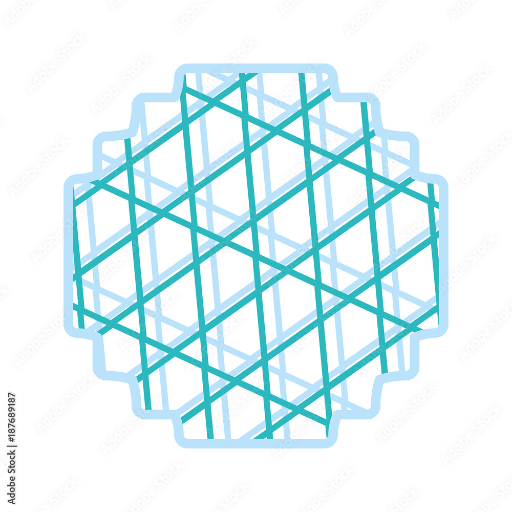 Fototapeta premium Triangles frame emblem