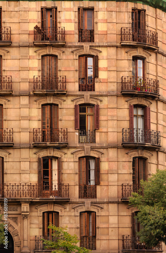 Old Style French Balconies on Barcelona Apartment