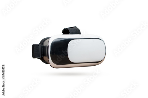 VR virtual reality smart phone headset on isolated white background