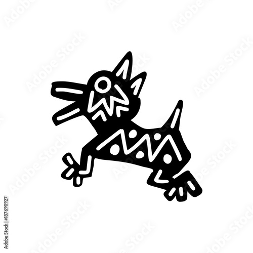 Dog icon  Aztec