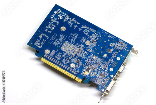 Video Card on a White Background, PC Hardware photo