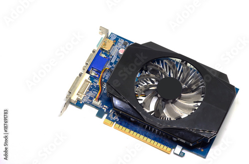 Video Card on a White Background, PC Hardware photo