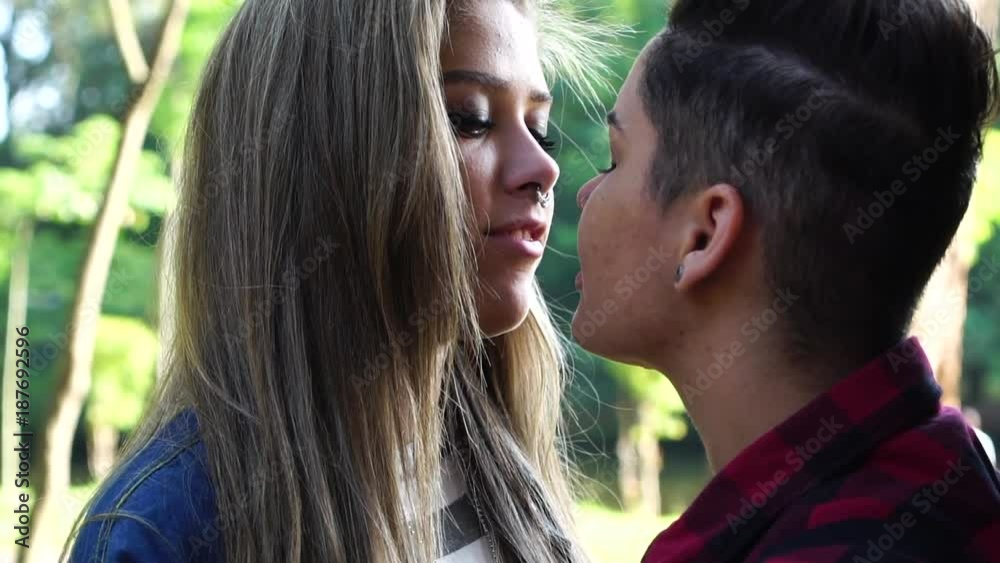 Lesbian Couple Kissing Lesbian Couple Kissing