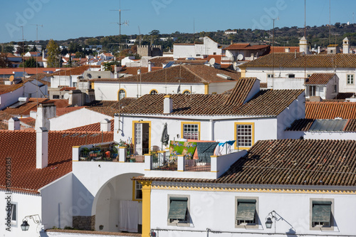 Casas da Cidade de Evora, em Portugal. Dezmebro de 2017 photo