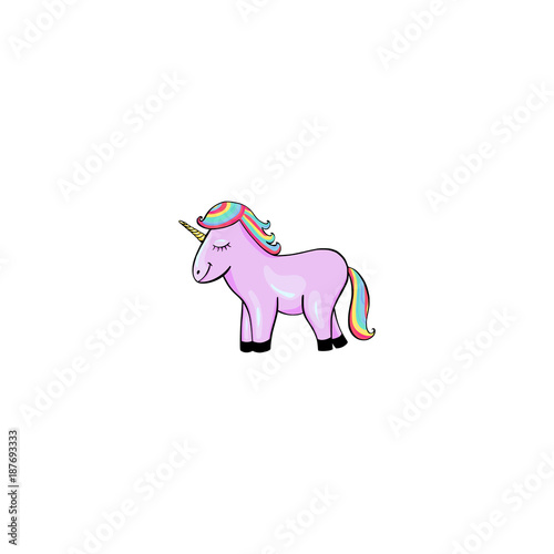 Unicorn cartoon icon