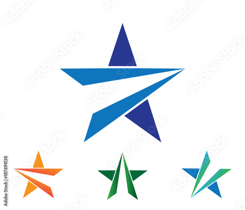 dynamic technology star vector logo