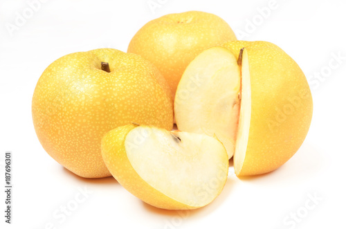 Fresh  pear  on a white background 