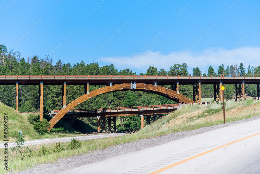 Moderon Wooden Bridge on Mount Rushmore Road