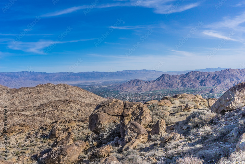 Fototapeta premium Top of Palm View Peak in the Palm Springs CA area