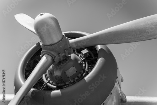 Closeup of Vintage Plane Propellers