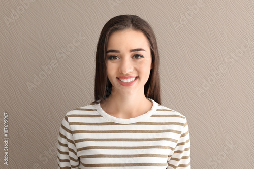 Portrait of beautiful smili...