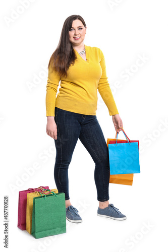 Beautiful overweight woman ...