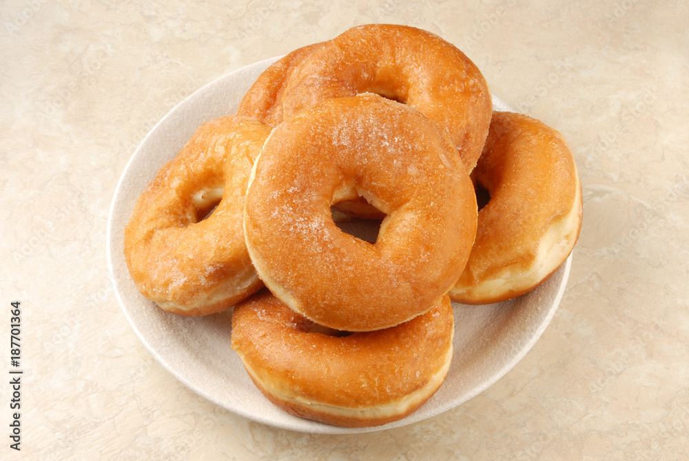 Delicious donuts on the plate Delicious donuts on the plate