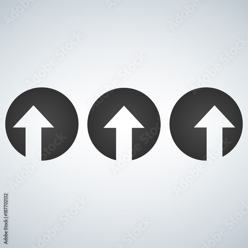 Up left and right arrows cut in circles.