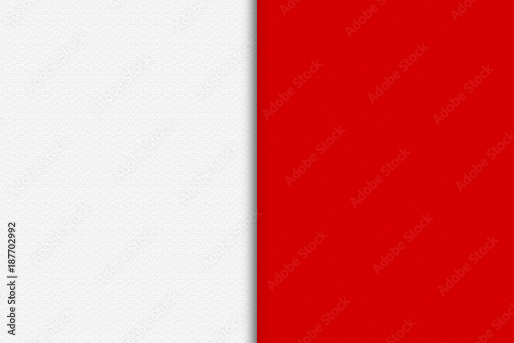 Red paper lapped on white paper background. Red paper lapped on white paper background.