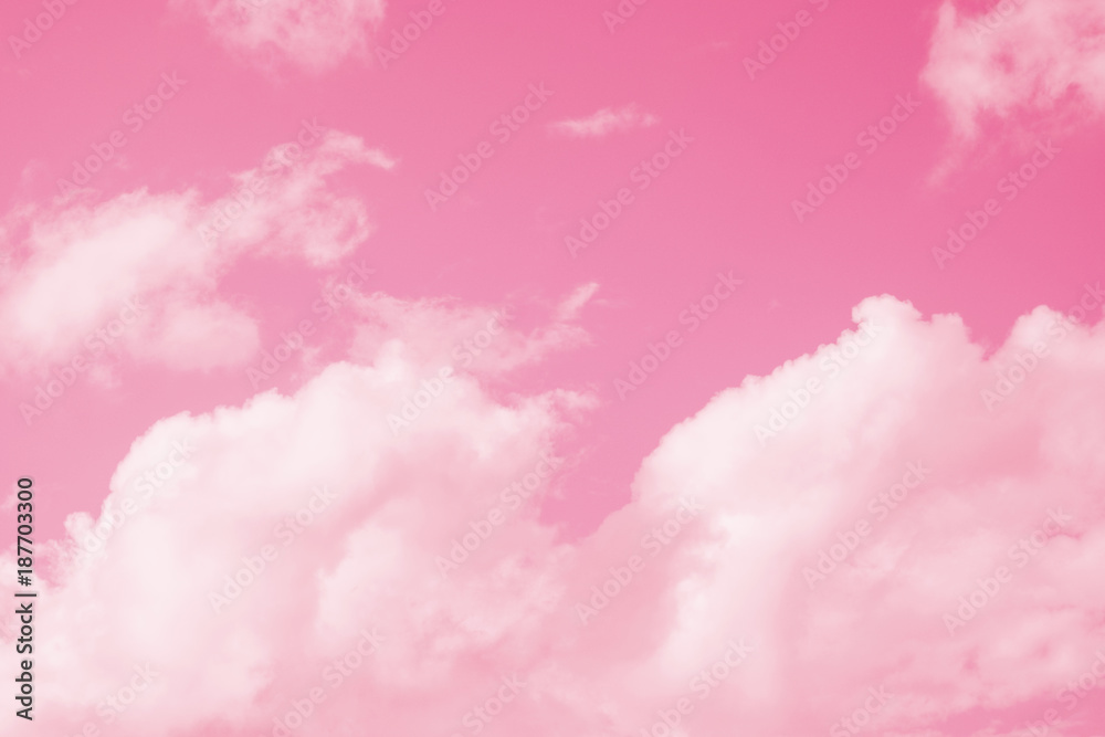 Pink sky background with white clouds. Pink sky background with white clouds.