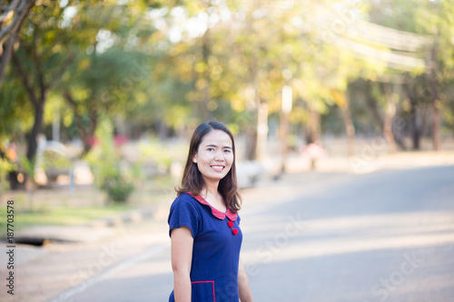 Asian women wear native dress and  live in Thailand.