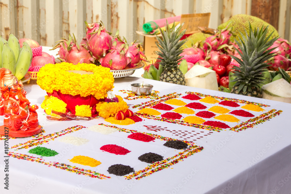 Blurred The ceremony of Brahmins with God Genesha of india. Blurred The ceremony of Brahmins with God Genesha of india.