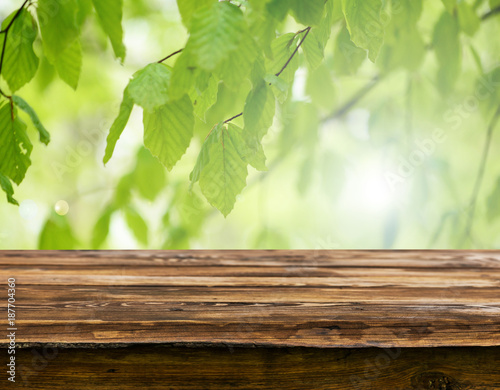 Empty wooden table background