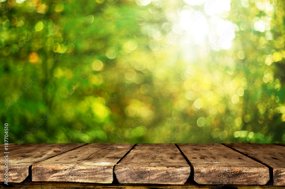 Empty wooden table background Empty wooden table background