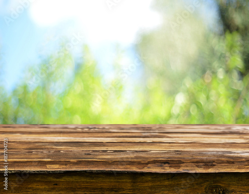 Empty wooden table background