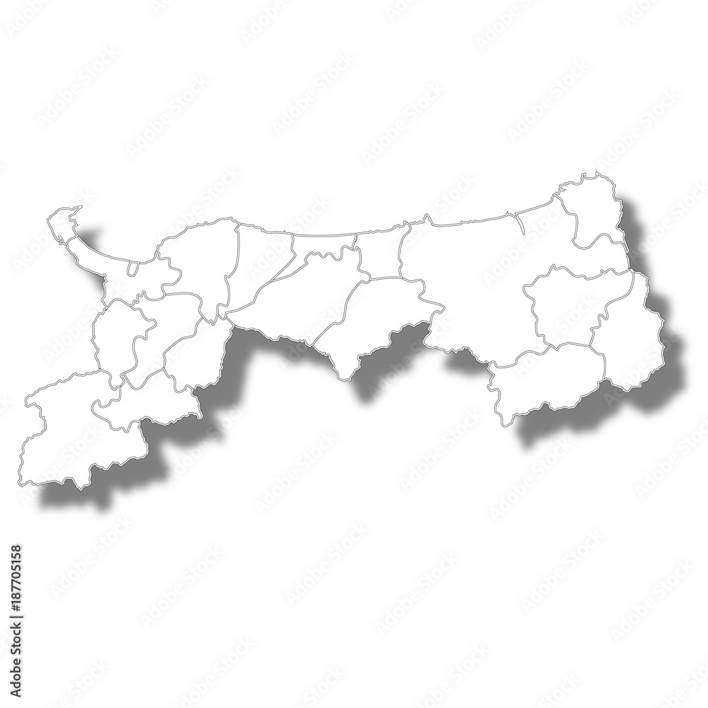 Obraz premium 鳥取 地図 白 アイコン