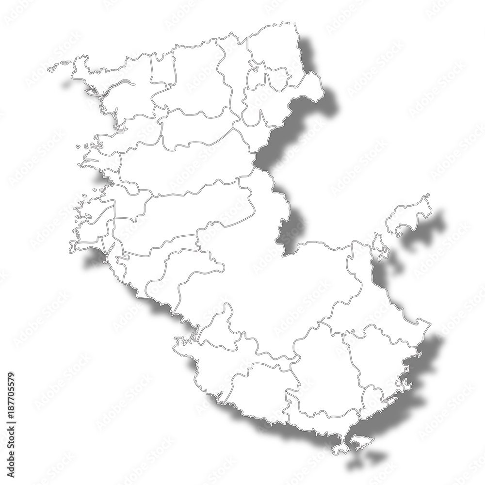 Obraz premium 和歌山 地図 白 アイコン