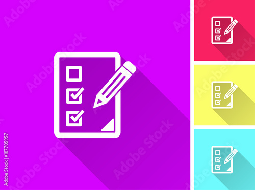 Clipboard pencil - vector icon.