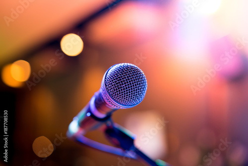 Microphone in party or concert