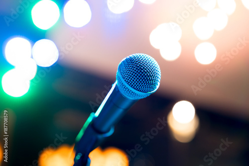 Microphone in party or concert