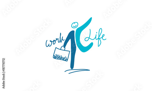 Work Life Balance Template Vector