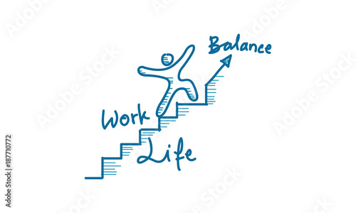 Work Life Balance Template Vector