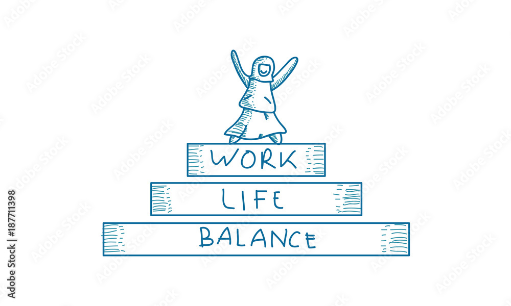 Work Life Balance Template Vector Stock Vector | Adobe Stock