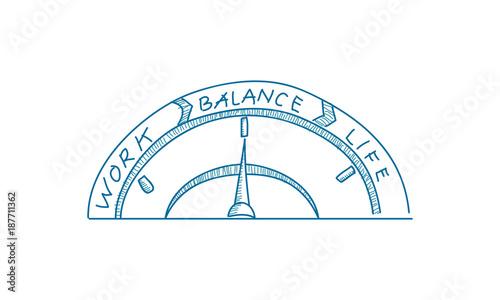 Work Life Balance Template Vector