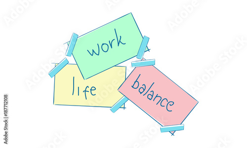 Work Life Balance Template Vector