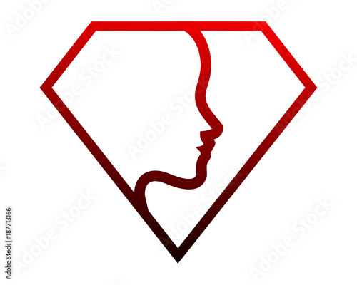 emerald silhouette face icon