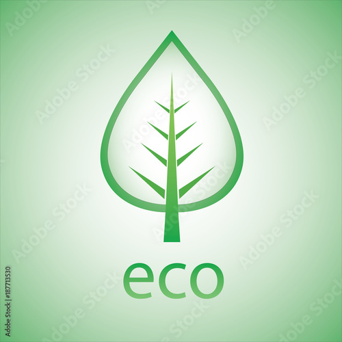 Zielony liść eco ilustracja wektorowa