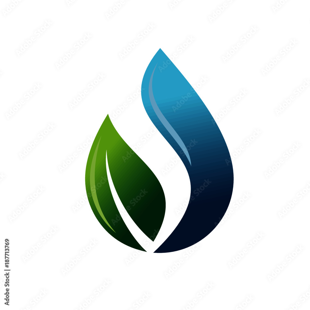 nature water logo template nature water logo template