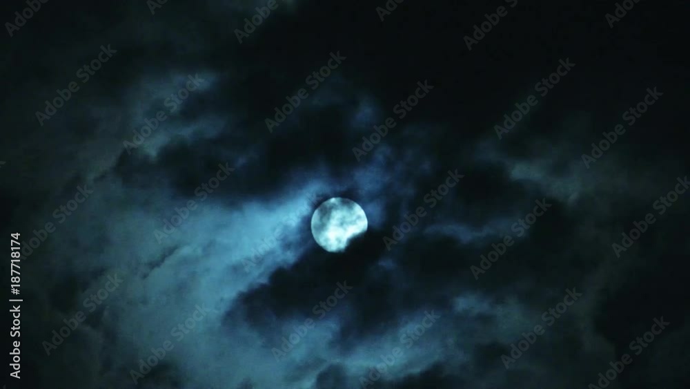 Full Moon with Passing Clouds Time lapse Full Moon with Passing Clouds Time lapse