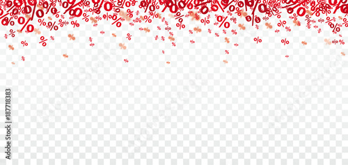 Red Percents Confetti Transparent photo