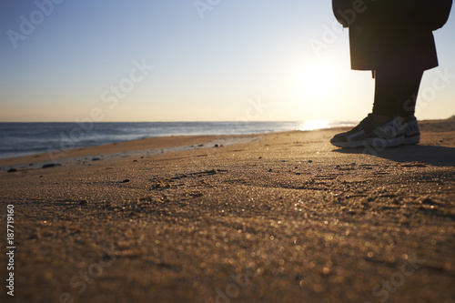 Sunrise in the ocean. Eastsea, Gangwon-do, Korea. photo