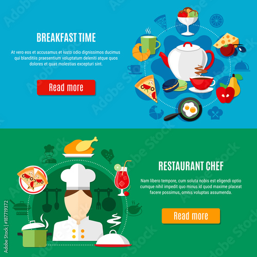 Restaurant Banners Set