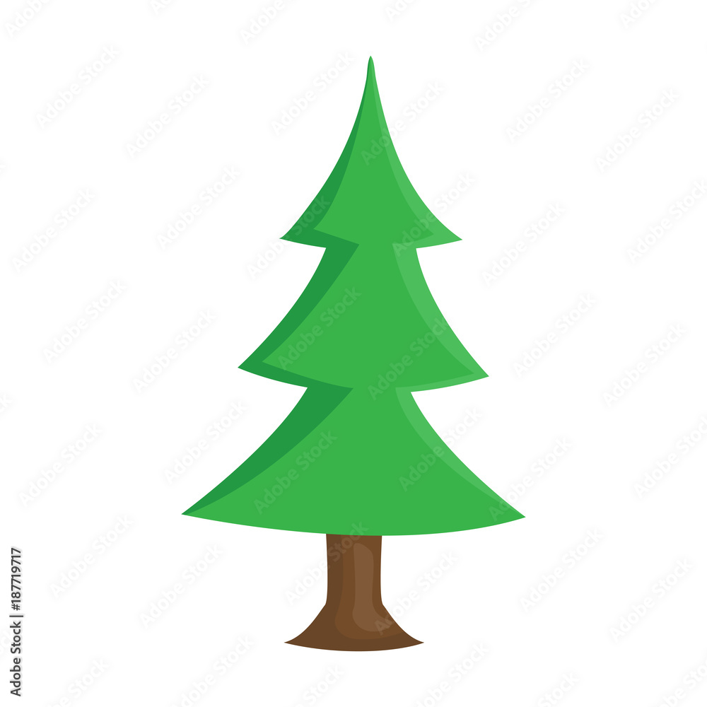 Obraz premium Christmas tree isolated illustration on white background