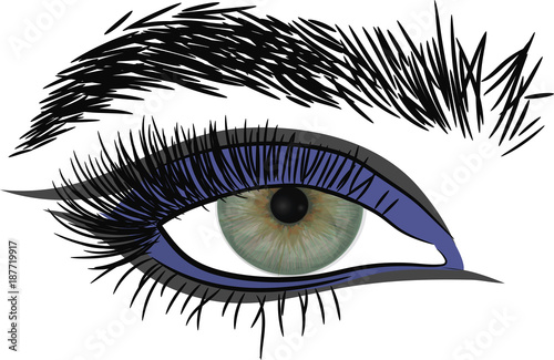 Hazel Eye . Beautiful eye. Night make up