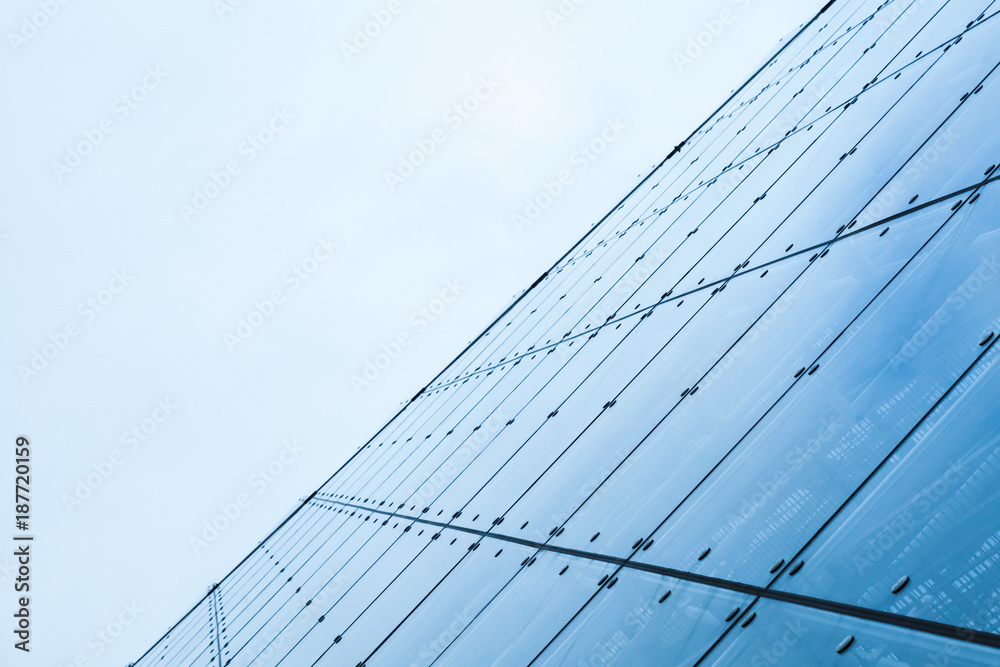 Modern curtain wall made of toned glass Modern curtain wall made of toned glass