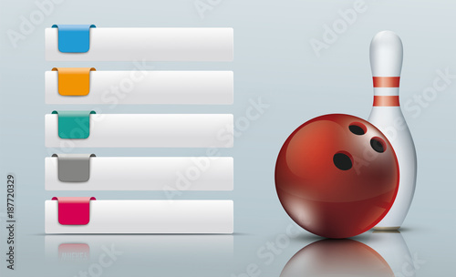 Bowling Pin rote Kugel Rangliste 