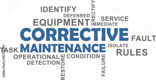 word cloud - corrective maintenance